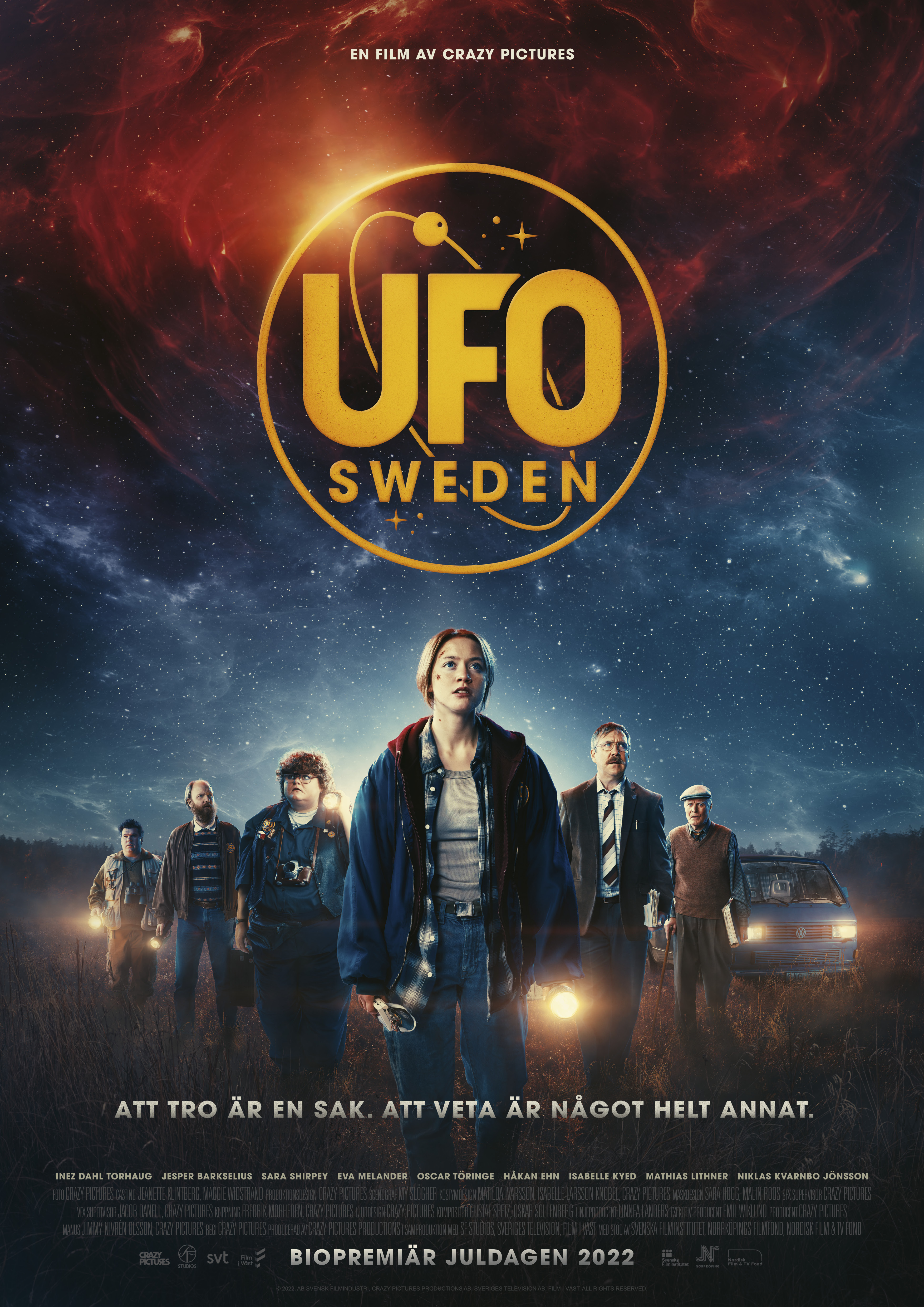 Affisch för UFO SWEDEN på Bio i Kiruna på Kiruna Folkets Hus