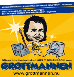Affisch fr Grottmannen p vrig teater i Kiruna p Kiruna Folkets Hus