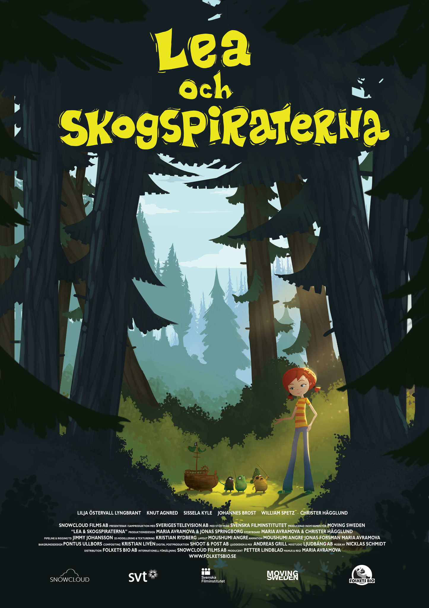 Affisch fr Lea och skogspiraterna p Bio i Kiruna p Kiruna Folkets Hus
