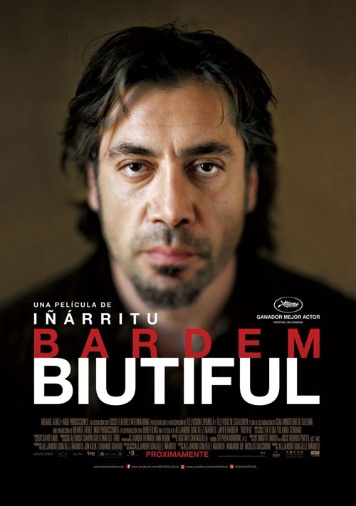 Affisch för Biutiful på Filmstudio i Kiruna på Kiruna Folkets Hus