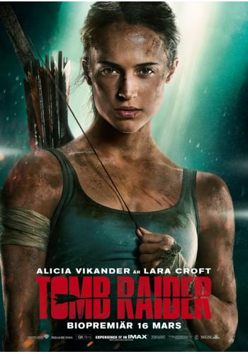 Affisch fr Tomb Raider p Bio i Kiruna p Kiruna Folkets Hus