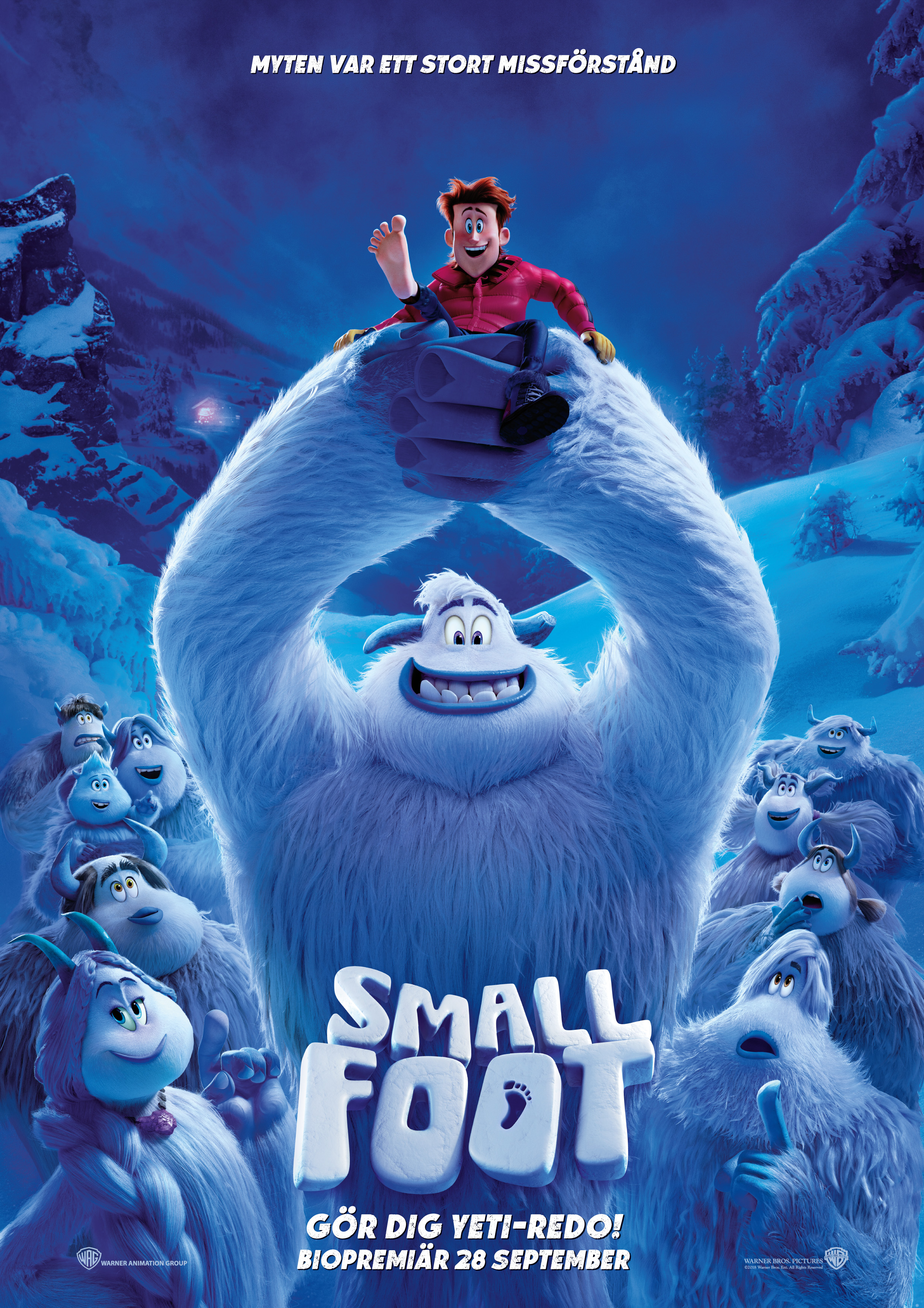 Affisch fr SMALL FOOT (Sv tal) p Bio i Kiruna p Kiruna Folkets Hus