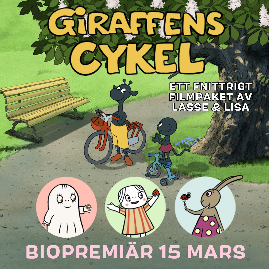 Affisch fr KNATTEBIO   EN GIRAFF PÅ CYKEL p Bio i Kiruna p Kiruna Folkets Hus