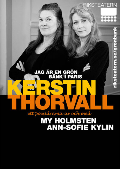 Affisch för Jag är en grön bänk i Paris på Teater i Kiruna på Kiruna Folkets Hus