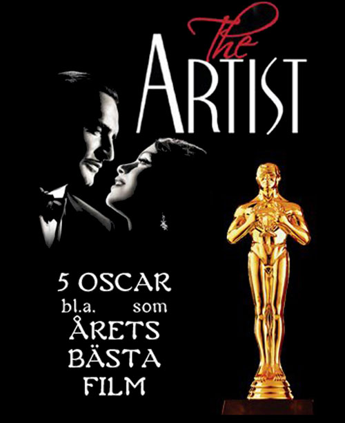 Affisch fr The Artist p Filmstudio i Kiruna p Kiruna Folkets Hus
