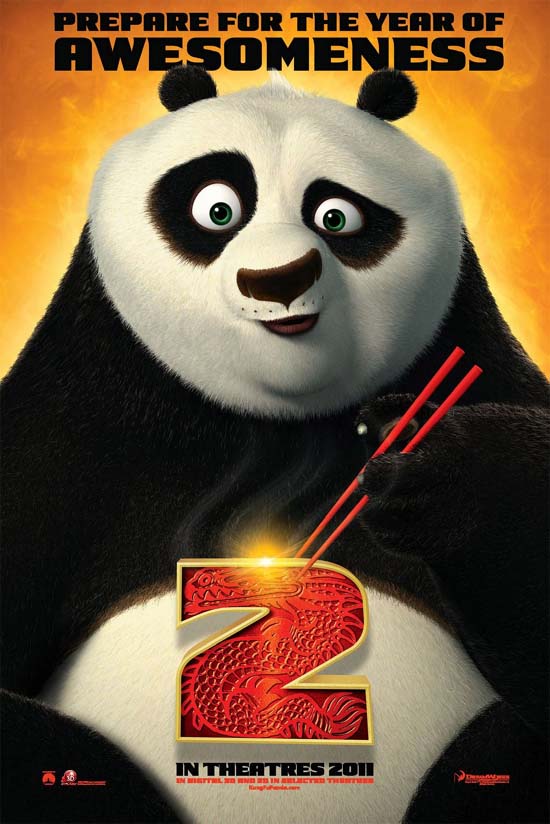 Affisch för Kung Fu Panda 2 (3D) på Bio i Kiruna på Kiruna Folkets Hus