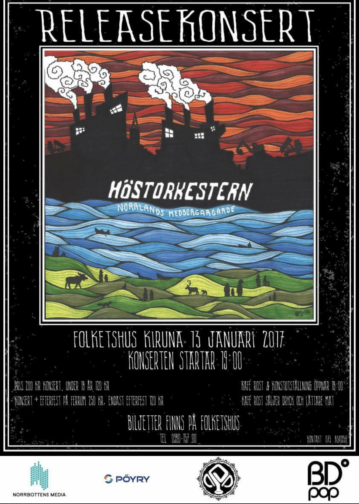 Affisch för Höstorkestern på Musikföreställning i Kiruna på Kiruna Folkets Hus